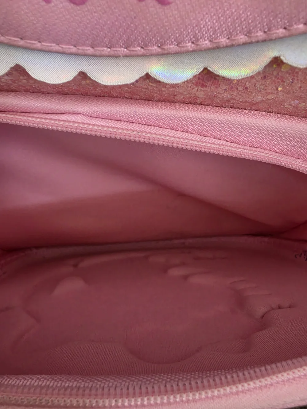 pink Sanrio Hello Kitty school backpack featuring an adorable 3D molded characte